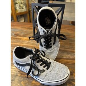 Kids Vans Ward Low‎ Top Sneakers Gray Tweed Lace Up Casual Shoes Size Youth 4